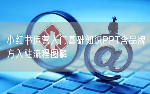 小红书运营入门基础知识PPT含品牌方入驻流程图解
