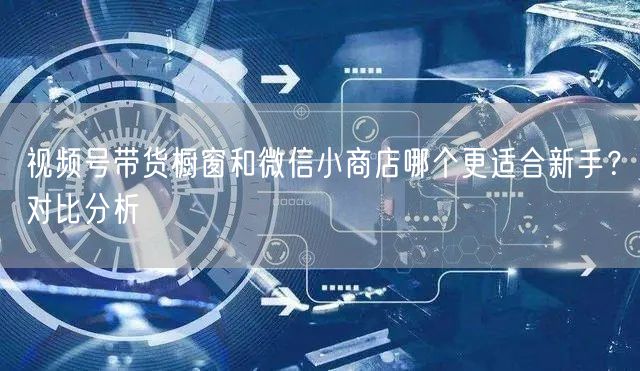 视频号带货橱窗和微信小商店哪个更适合新手？对比分析