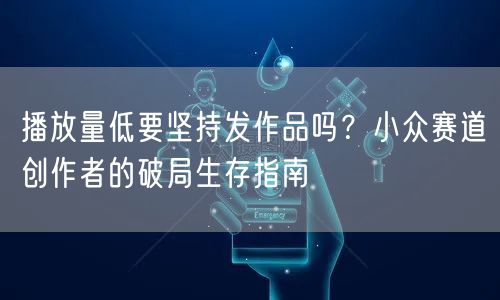 播放量低要坚持发作品吗？小众赛道创作者的破局生存指南