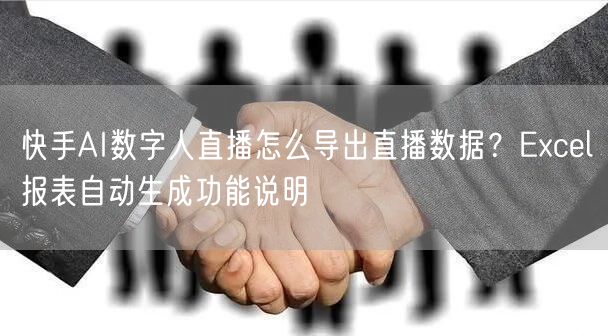 快手AI数字人直播怎么导出直播数据？Excel报表自动生成功能说明