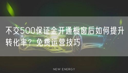 不交500保证金开通橱窗后如何提升转化率？免费运营技巧