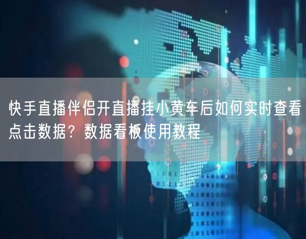 快手直播伴侣开直播挂小黄车后如何实时查看点击数据？数据看板使用教程