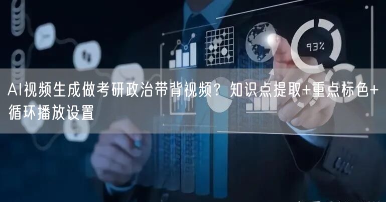 AI视频生成做考研政治带背视频？知识点提取+重点标色+循环播放设置