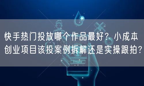 快手热门投放哪个作品最好？小成本创业项目该投案例拆解还是实操跟拍？