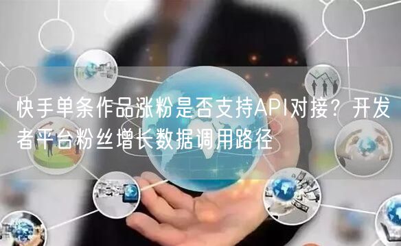 快手单条作品涨粉是否支持API对接？开发者平台粉丝增长数据调用路径